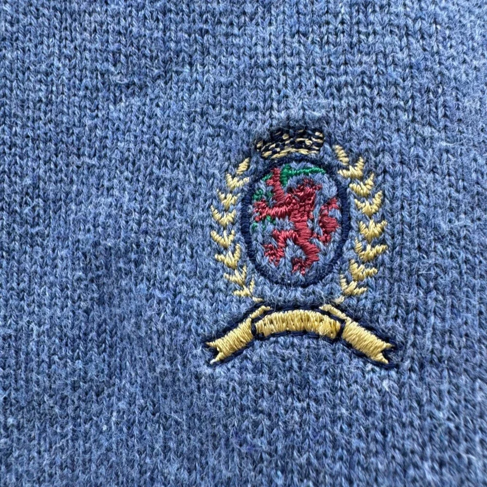 VTG Tommy Hilfiger Men's‎ L Blue Crew Neck Sweater Long Sleeve Pullover Casual